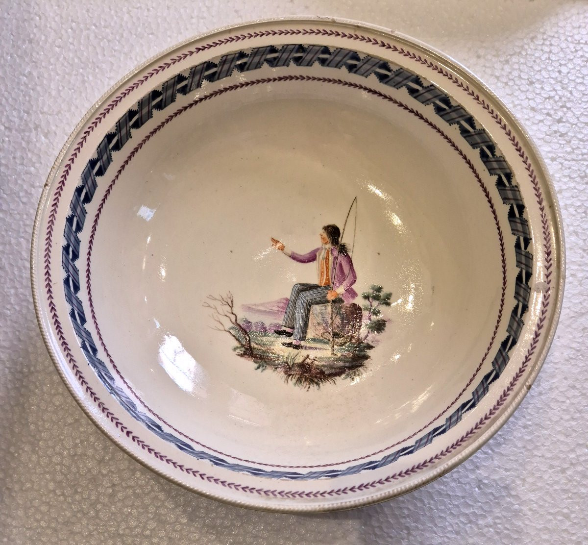 Quattro ciotole in terraglia Napoli Manifattura Migliuolo Giustiniani XIX secolo -photo-2