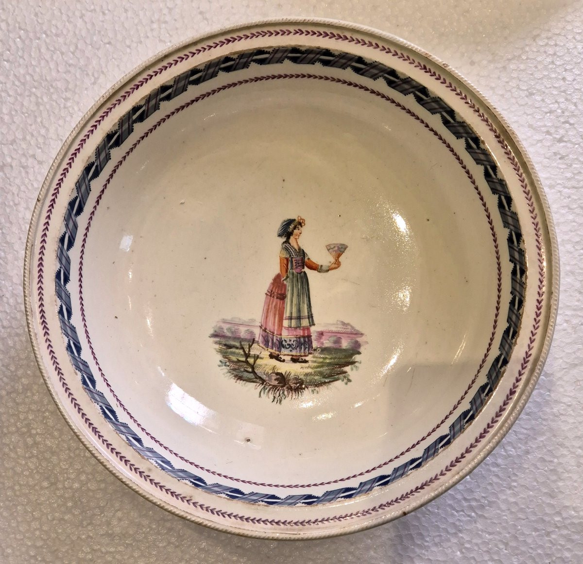 Quattro ciotole in terraglia Napoli Manifattura Migliuolo Giustiniani XIX secolo -photo-3