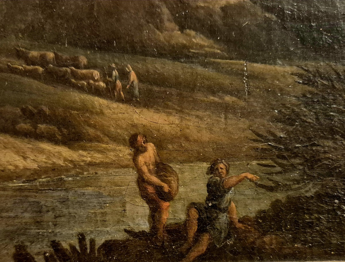 Paesaggio italiano, Grottaferrata (?) , Dipinto , Roma XVII Secolo Grandtour -photo-3