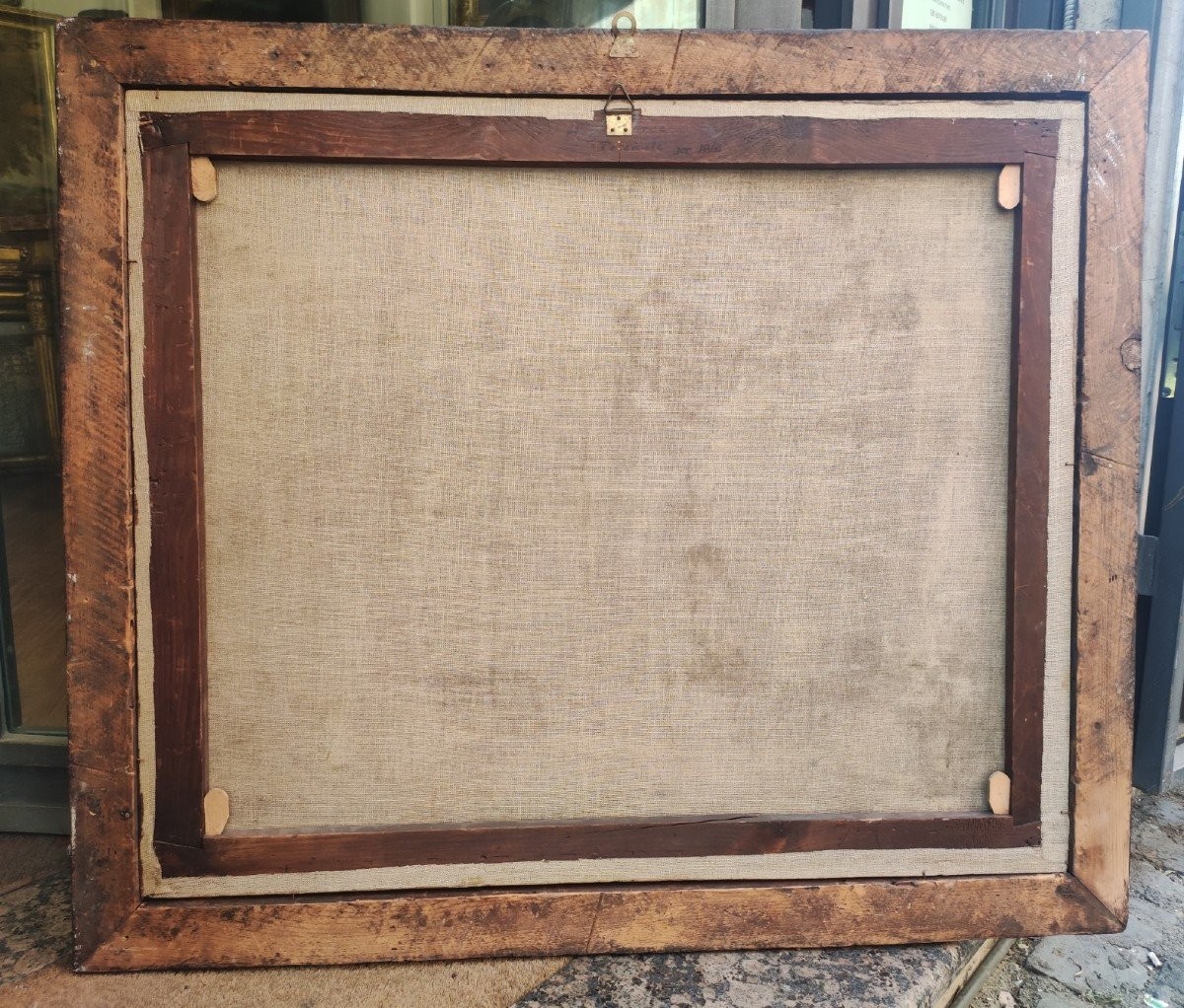 Paesaggio Con Cascata High Force, Dipinto Olio su tela , UK XIX Secolo-photo-3