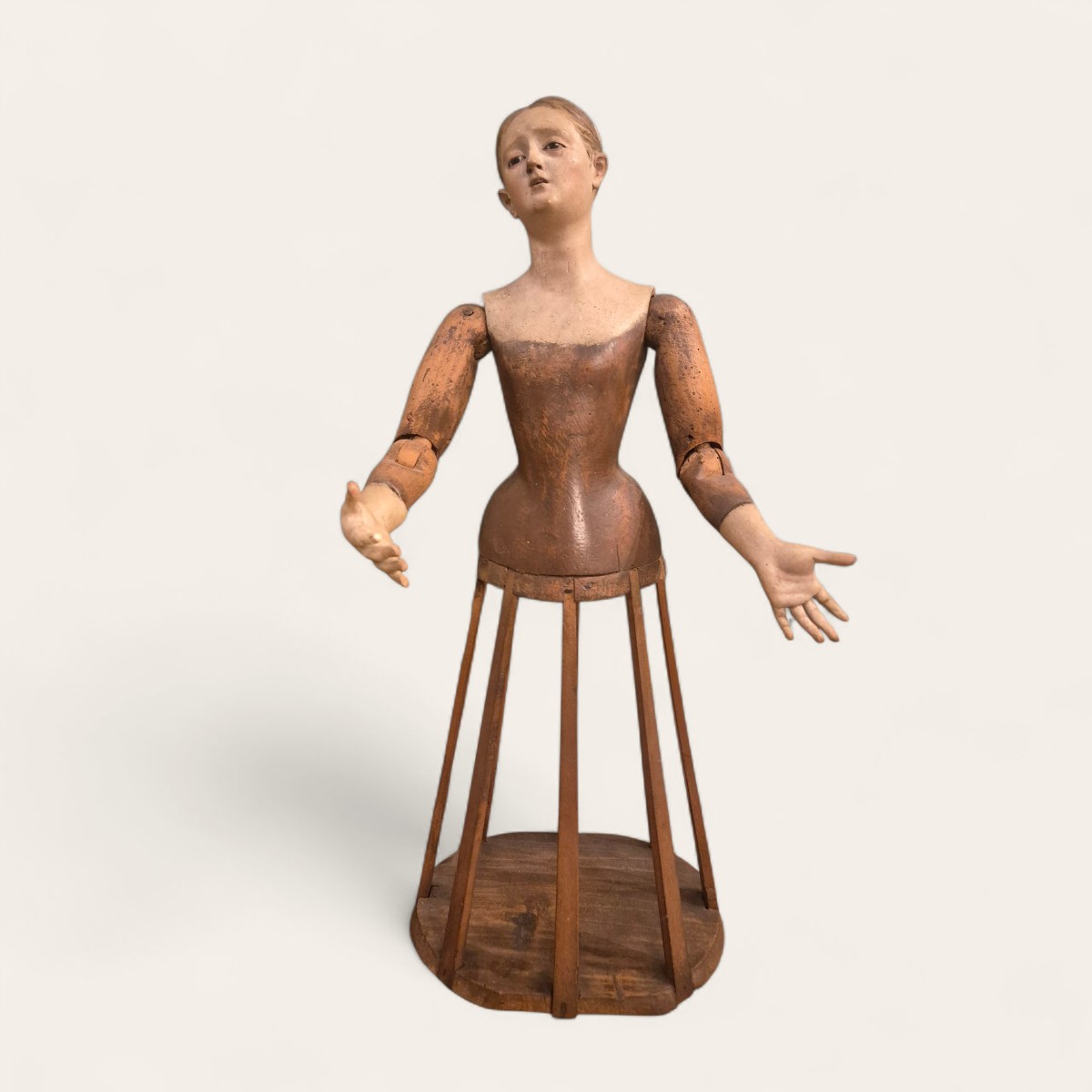 Manichino di una Santa , Scultura Napoli XVII Secolo 