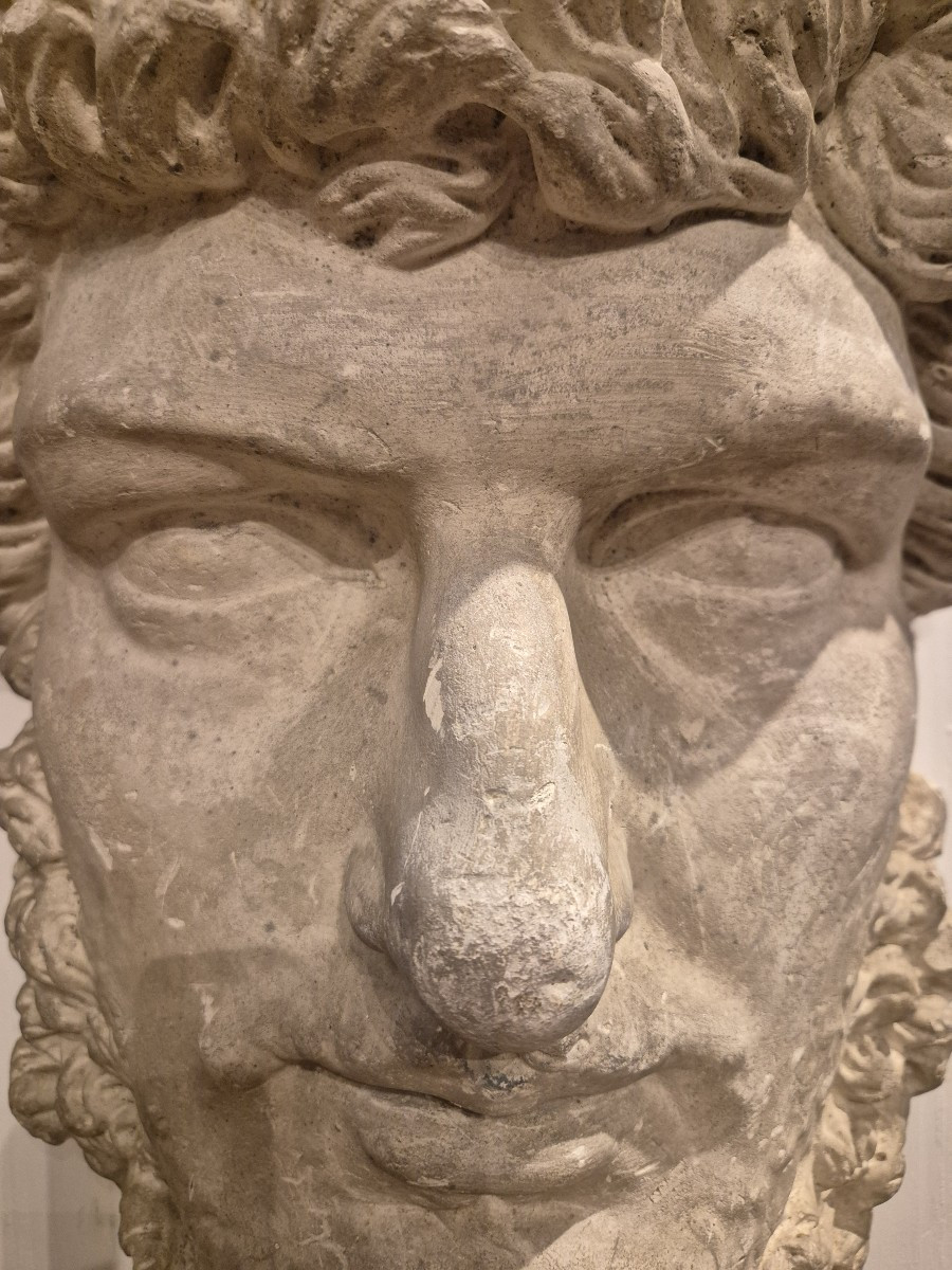 Viso di Lucio vero , Scultura gesso, Italia XIX Secolo Grandtour-photo-2