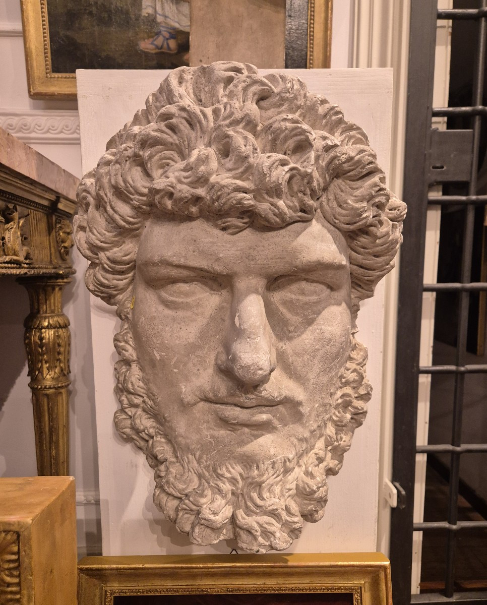 Viso di Lucio vero , Scultura gesso, Italia XIX Secolo Grandtour-photo-3