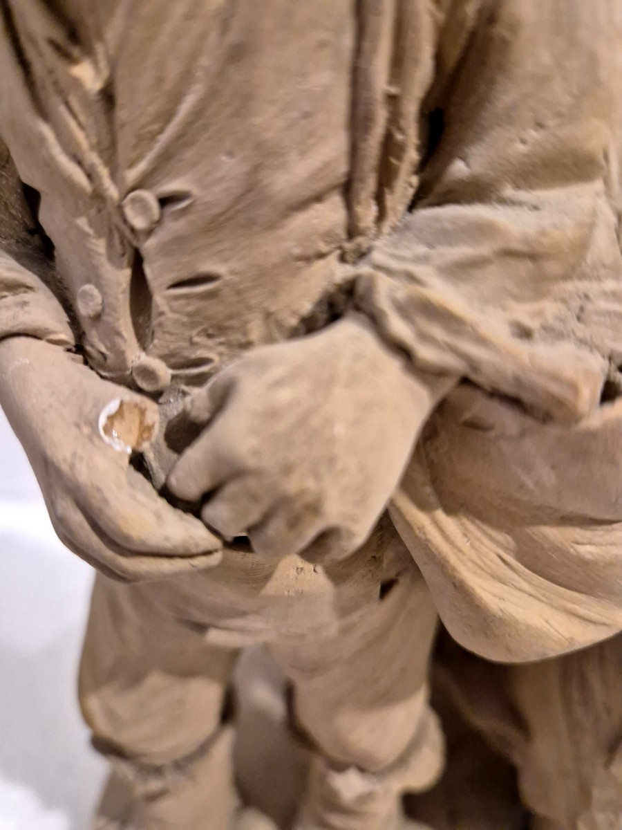 Gruppo in terracotta Giacomo Vaccaro Caltagirone Sicilia XIX secolo-photo-1