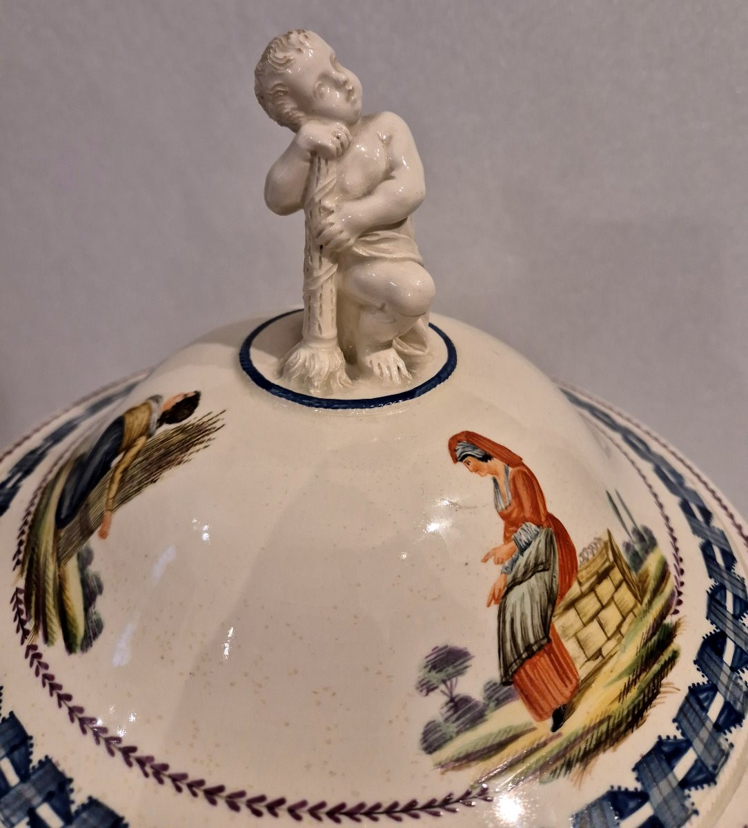 Zuppiera in terraglia Napoli Manifattura Migliuolo-Giustiniani XIX secolo-photo-2