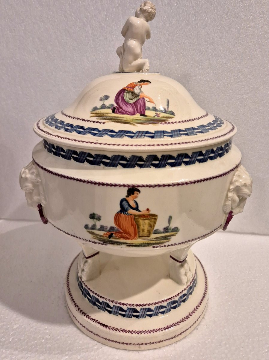 Zuppiera in terraglia Napoli Manifattura Migliuolo-Giustiniani XIX secolo-photo-3