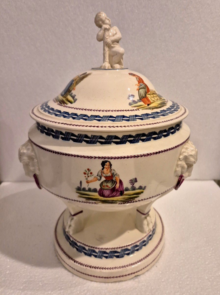 Zuppiera in terraglia Napoli Manifattura Migliuolo-Giustiniani XIX secolo