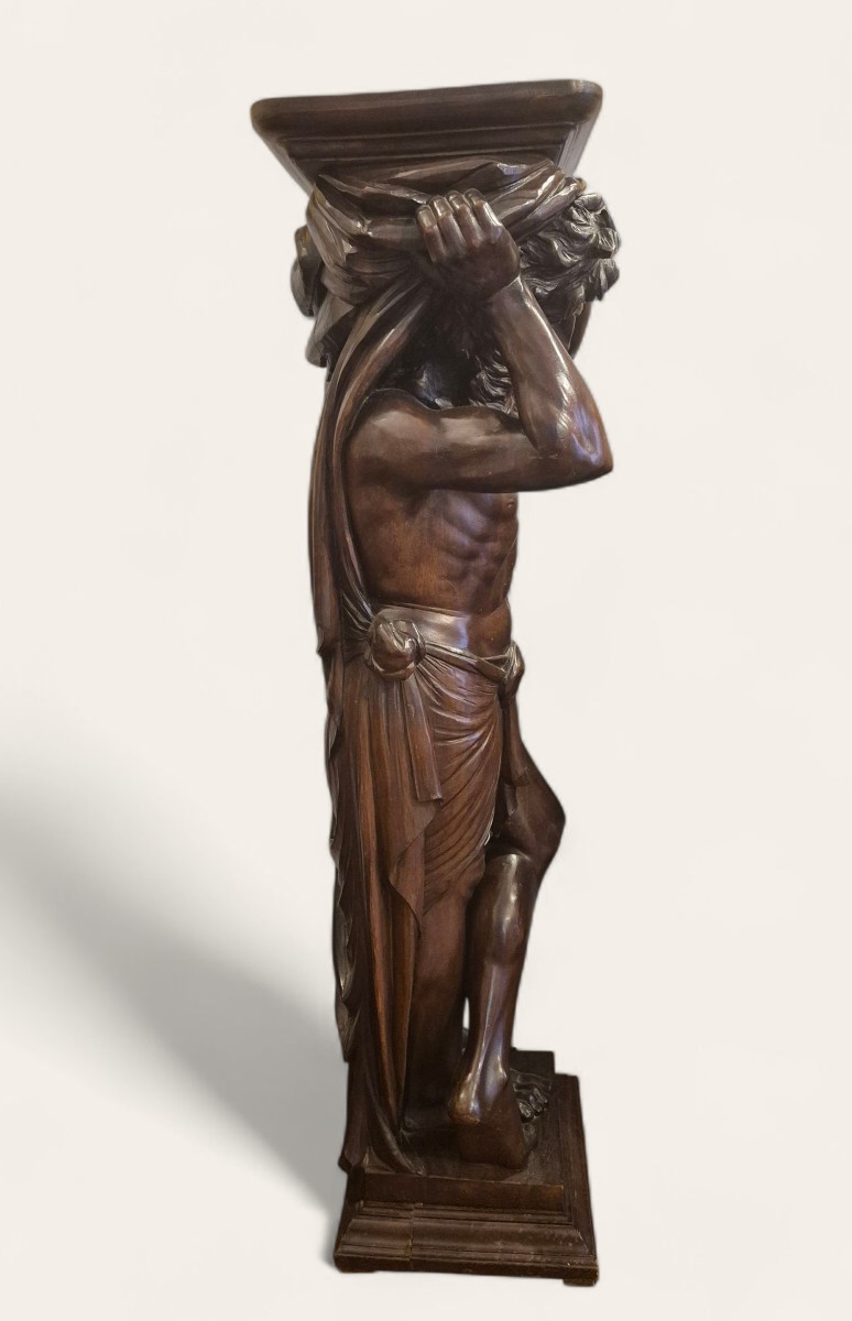 Telamone, Sellette in noce , Venezia XIX Secolo-photo-3