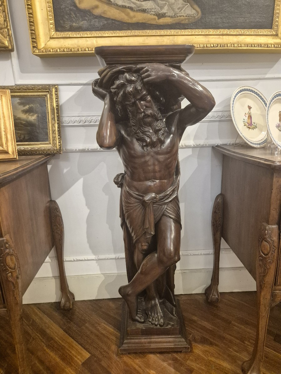 Telamone, Sellette in noce , Venezia XIX Secolo-photo-2