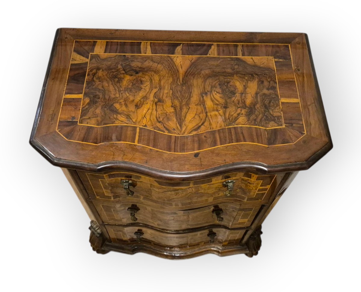 Piccolo canterano, legno a marqueterie, Lombardia XVIII Secolo-photo-2