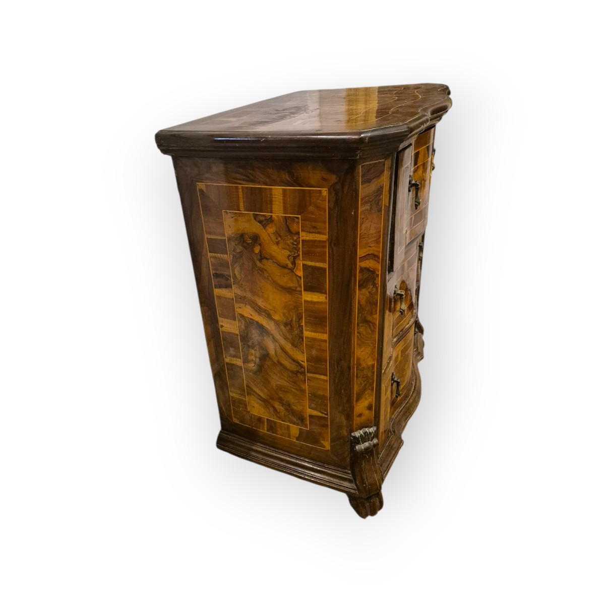 Piccolo canterano, legno a marqueterie, Lombardia XVIII Secolo-photo-4