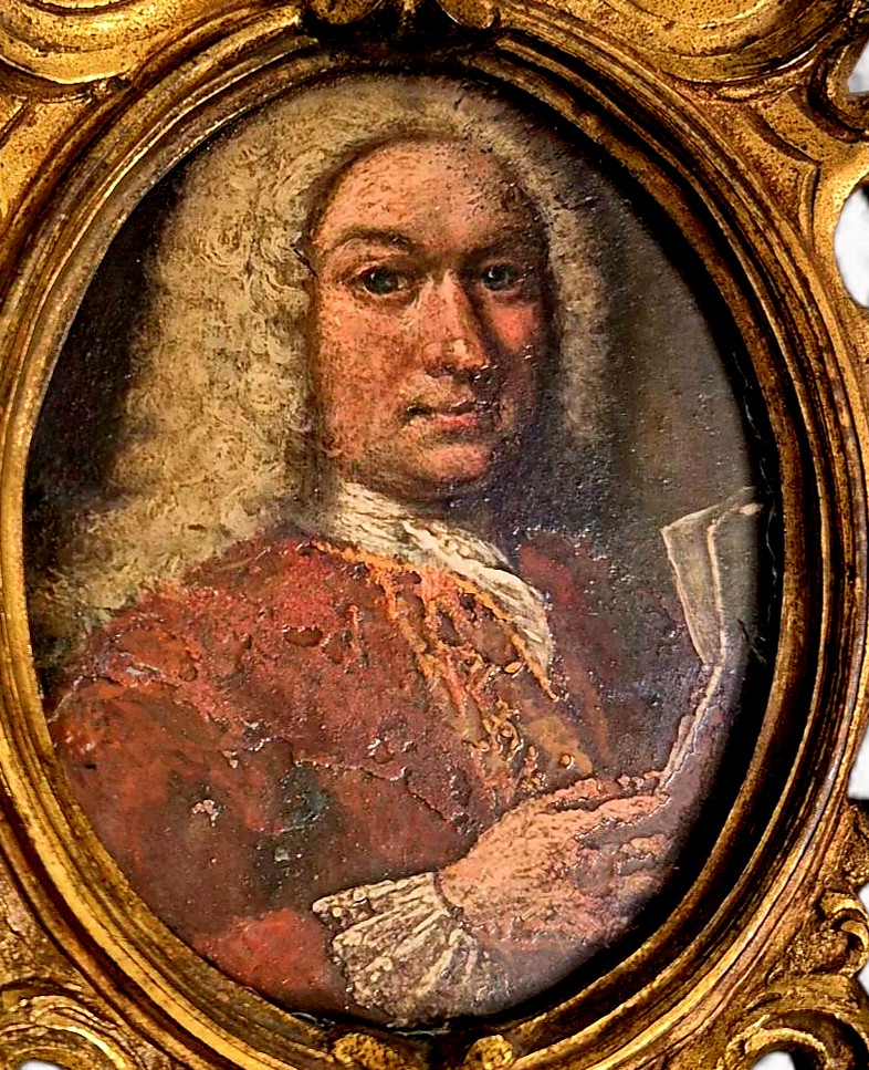 Ritratto d uomo con lettera o partitura, dipinto , Italia XVIII Secolo-photo-2