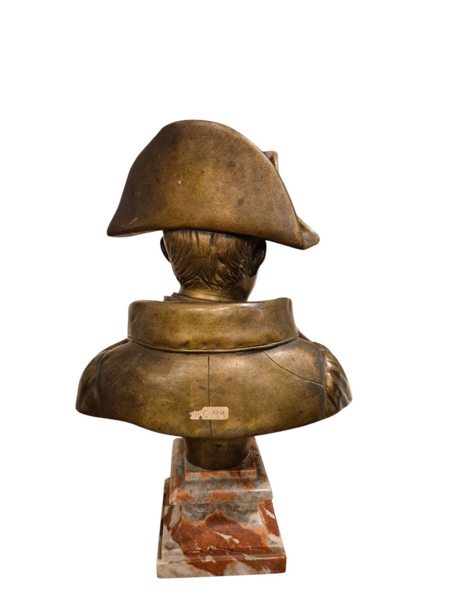 Busto di Napoleone , Scultura , in b ronzo firmata Chaudet, Francia XIX Secolo-photo-2