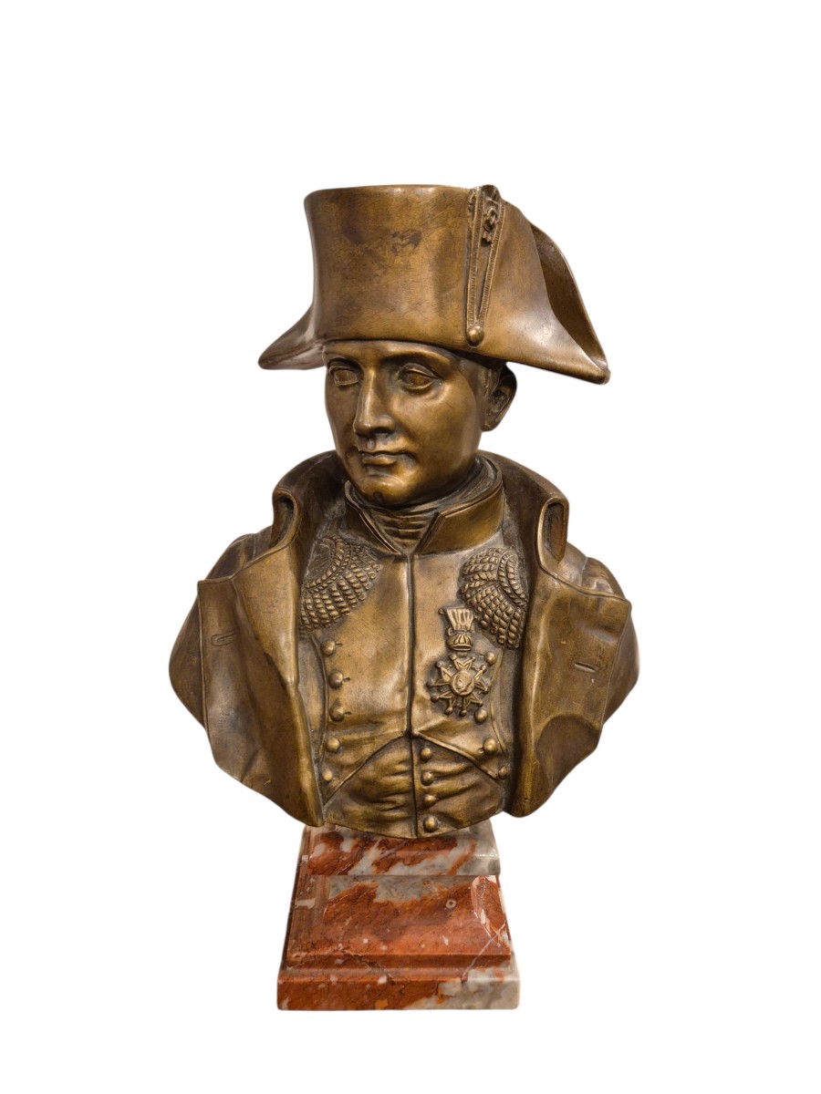 Busto di Napoleone , Scultura , in b ronzo firmata Chaudet, Francia XIX Secolo