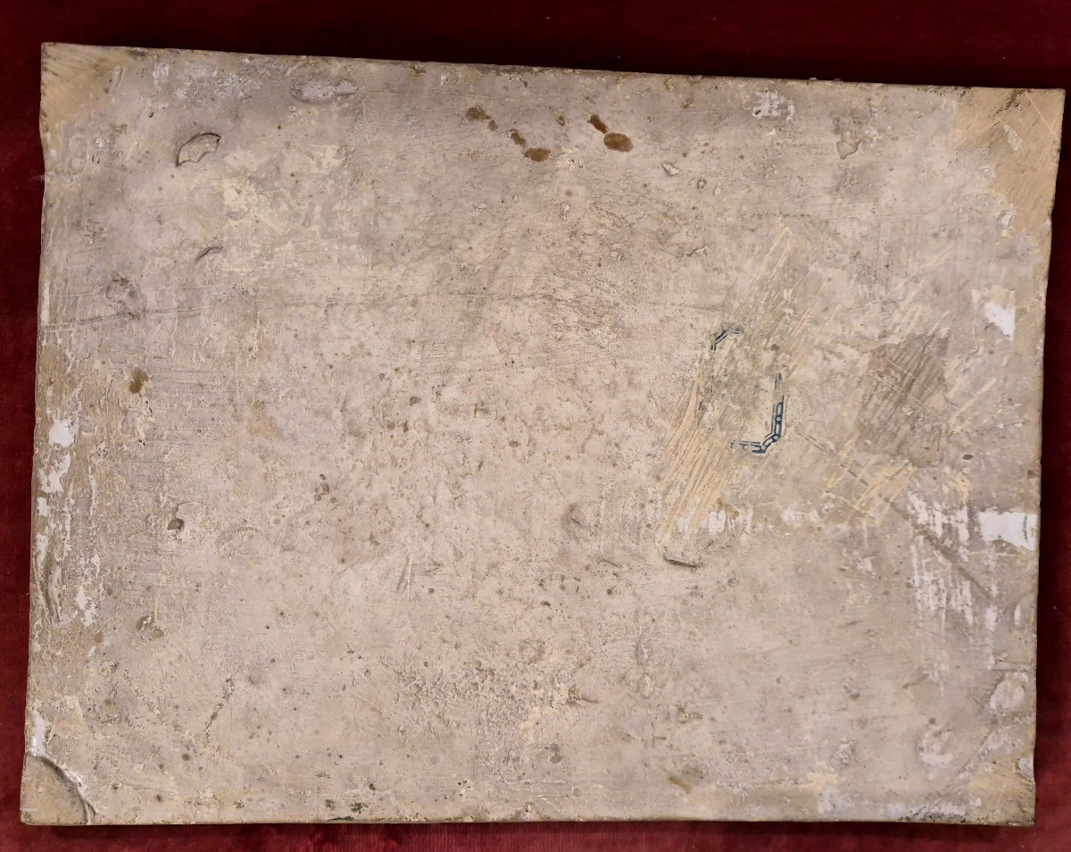 Placca devozionale Castelli XVIII secolo  Sacra Famiglia con San Giovannino -photo-2