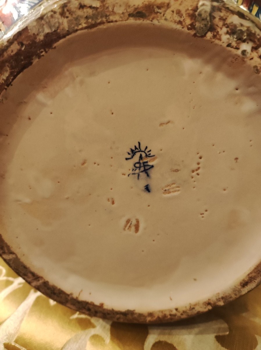 vaso con decorazioni egiziane m Ceramica A. Santarelli Gualdo Italia inizi XX secolo-photo-1