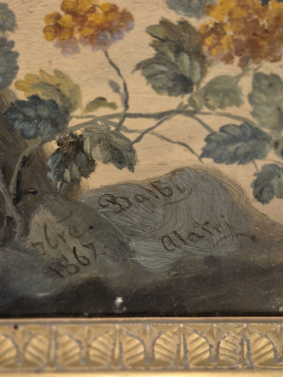 Allegoria, Dipinto di F. Balbi, Napoli XIX Secolo -photo-3