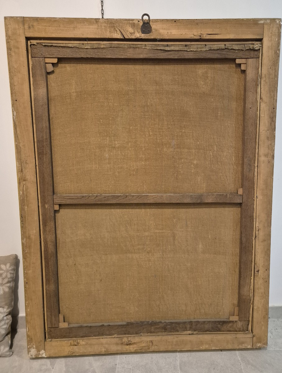 Allegoria, Dipinto di F. Balbi, Napoli XIX Secolo -photo-4