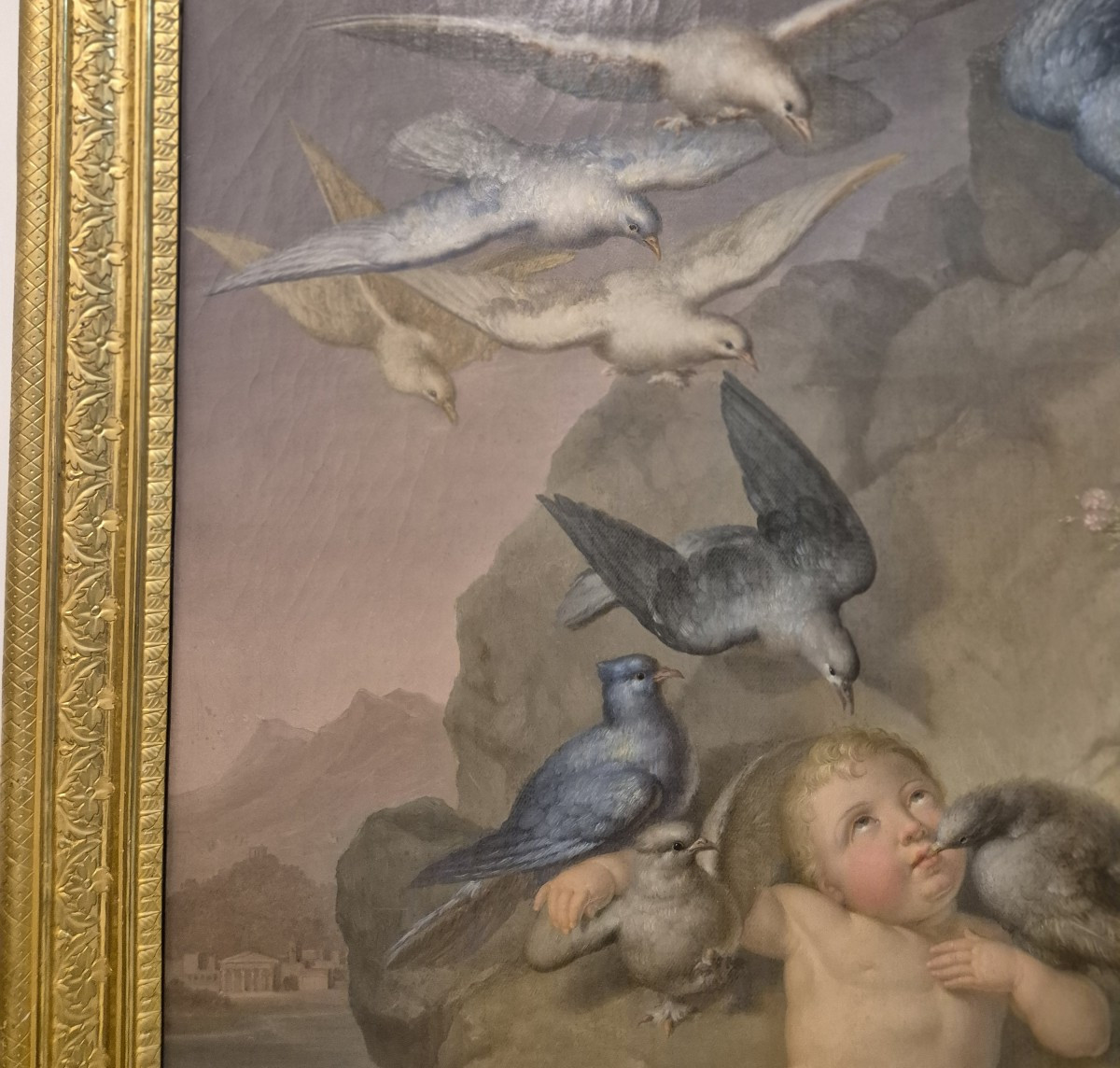 Allegoria, Dipinto di F. Balbi, Napoli XIX Secolo -photo-2