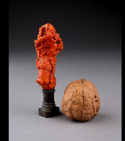 Sigillo in corallo e argento Trapani Sicilia XVIII secolo -photo-3