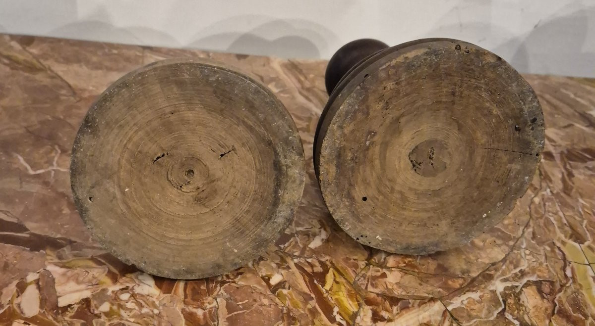 Due palle in marmo nero Grand Tour Louis XIV wunderkammer XVIII secolo-photo-3