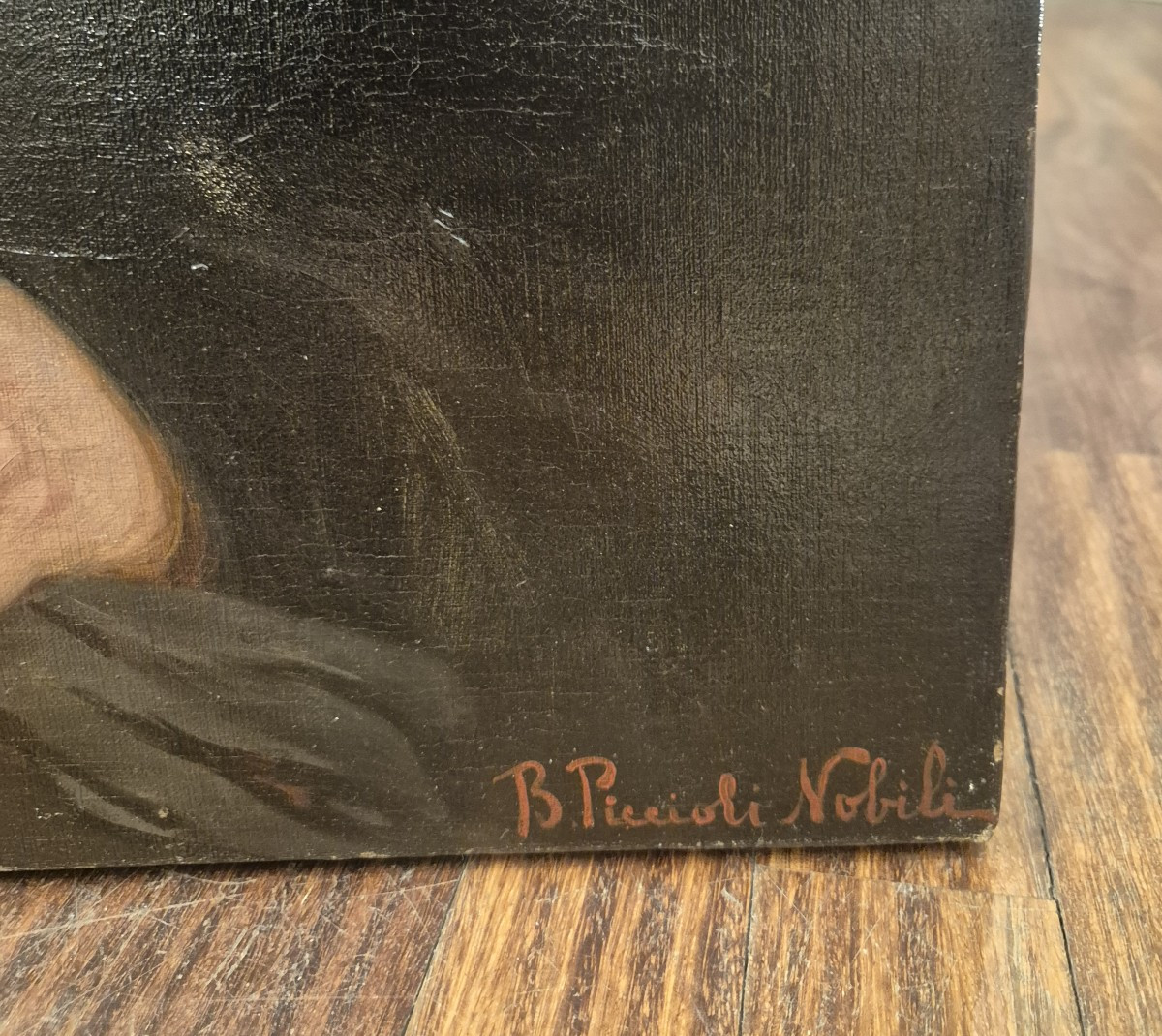 Ritratto d uomo daglli occhi blu, dipinto di B. Piccioli Nobili Italia XIX Secolo-photo-2