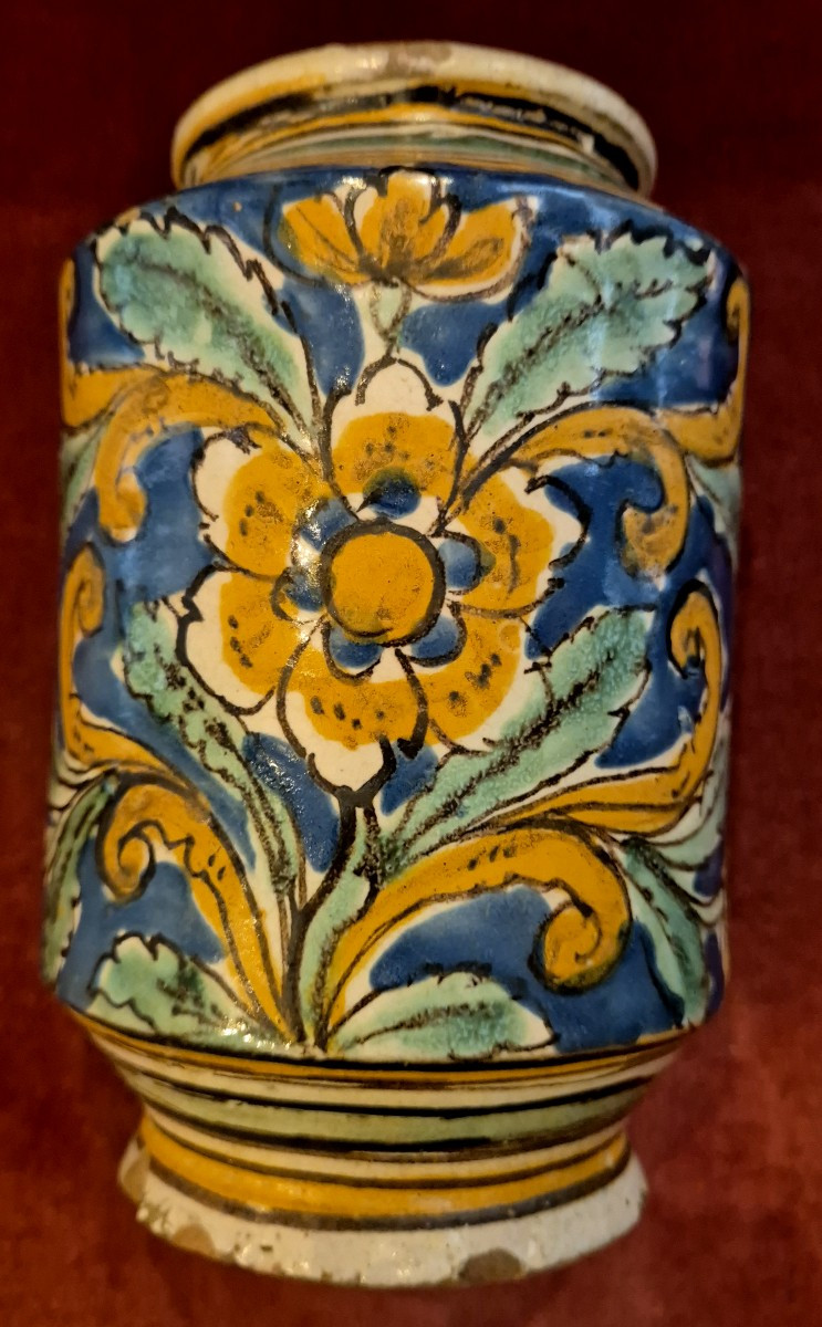 Albarello maiolica Caltagirone Sicilia XVIII secolo