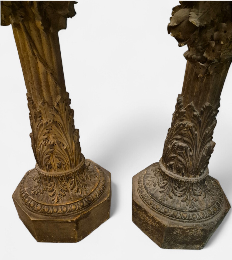 Coppia di Sellettes , Terracotta Italia Fine XIX Secolo -photo-2