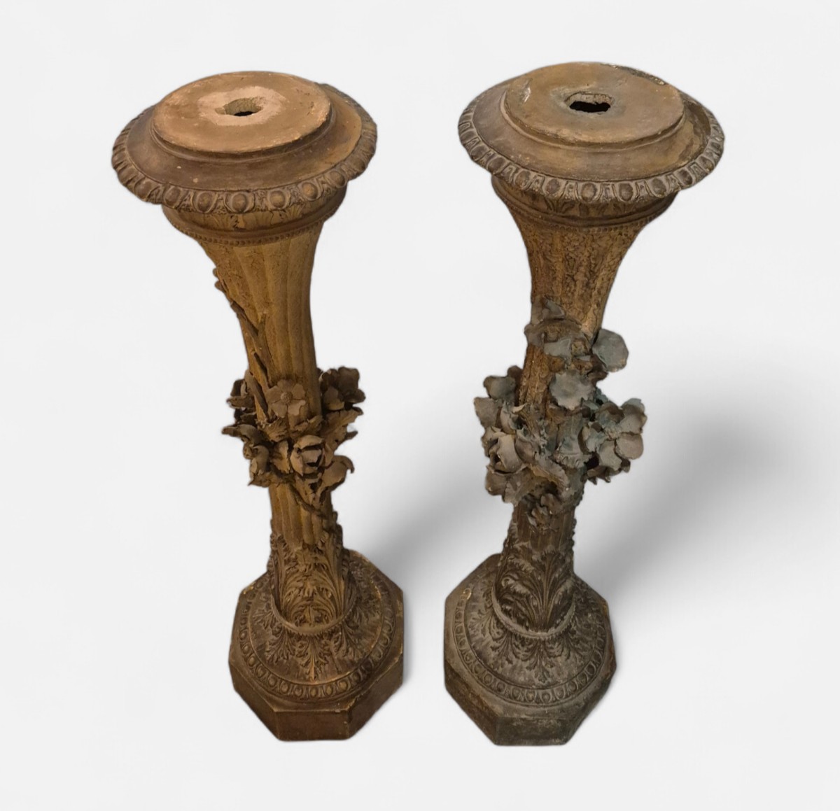 Coppia di Sellettes , Terracotta Italia Fine XIX Secolo -photo-3