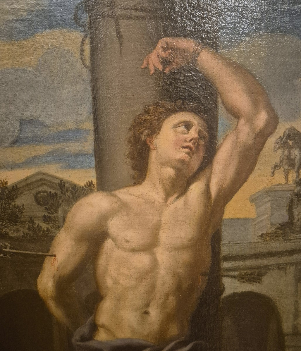 San Sebastiano alla Colonna, dipinto , Bologna  XVII Secolo-photo-2