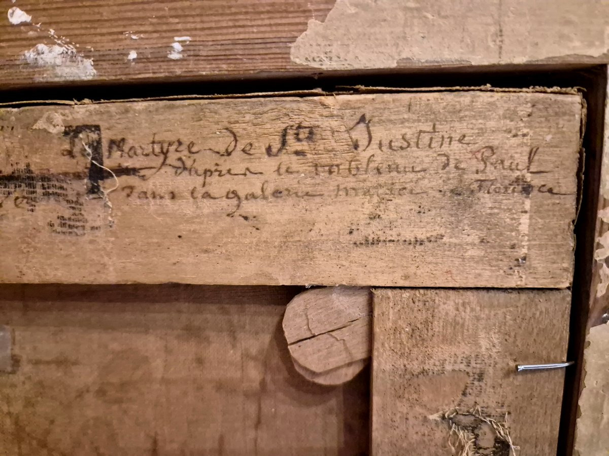 Ritratto di studioso di Dante con veduta di Firenze olio su tela XIX secolo-photo-2