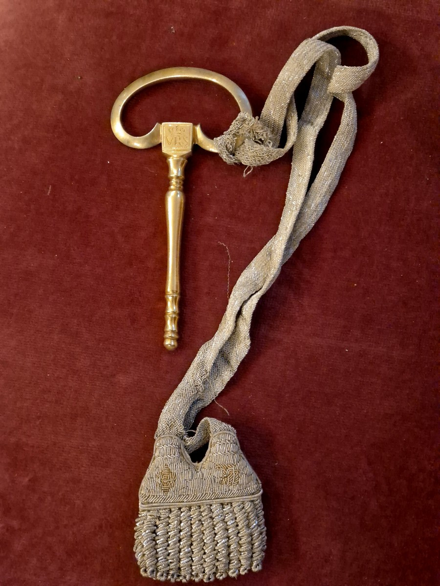 Chiave da ciambellano bronzo dorato Borboni di Napoli XIX secolo