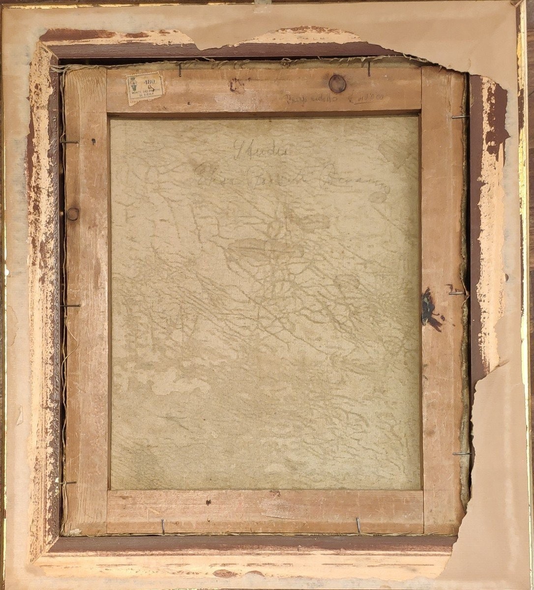 ritratto di donna di profilo, dipinto di E.P. Bonanno Italia XIX Secolo -photo-3