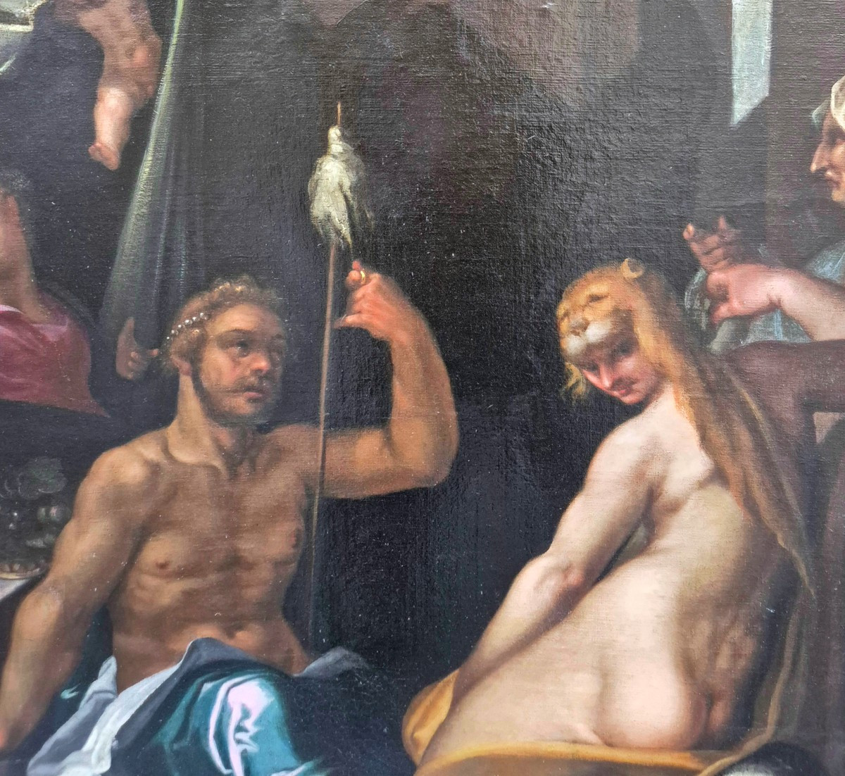 Ercole ed Onfale, Dipinto scuola di Praga XVI Secolo -photo-2