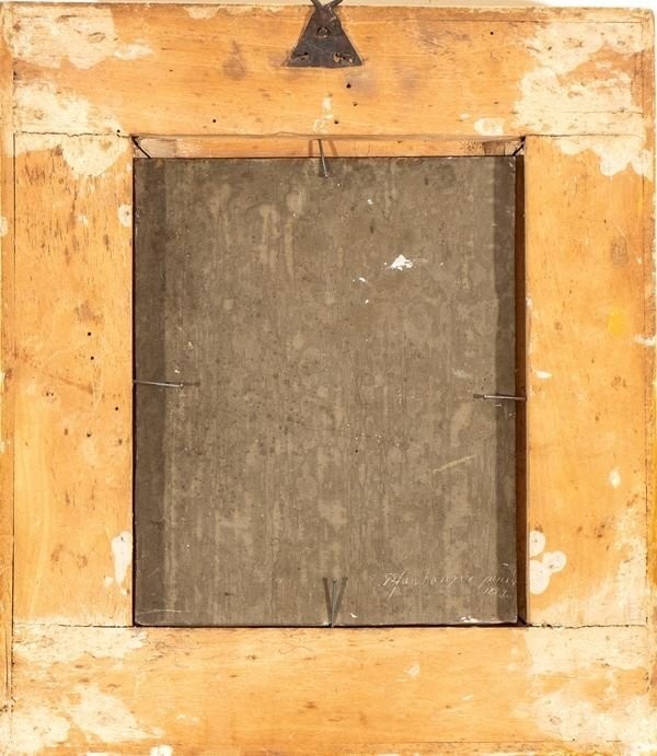 Autoritratto con le colline di Firenze , Dipinto di F.Pnahuser , Firenze XIX Secolo , Grandtour-photo-4