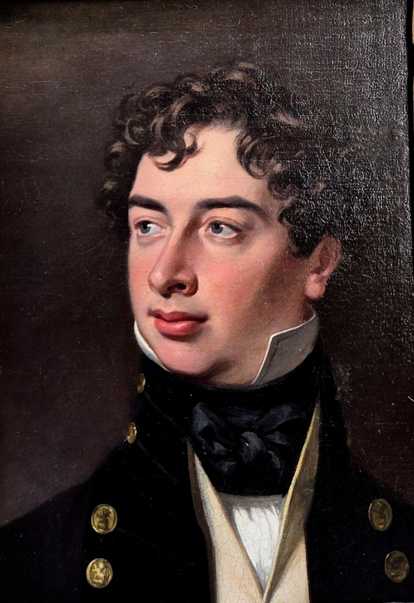 ritratto di Konstantin Nikolaevic Batjuskov (?) Dipinto , XIX Secolo Gran Bretagna o Russia -photo-2