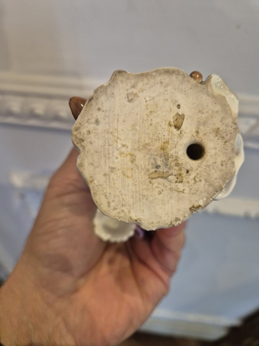 Coppia di figurine di Cinesi in porcellana Meissen XVIII secolo-photo-1