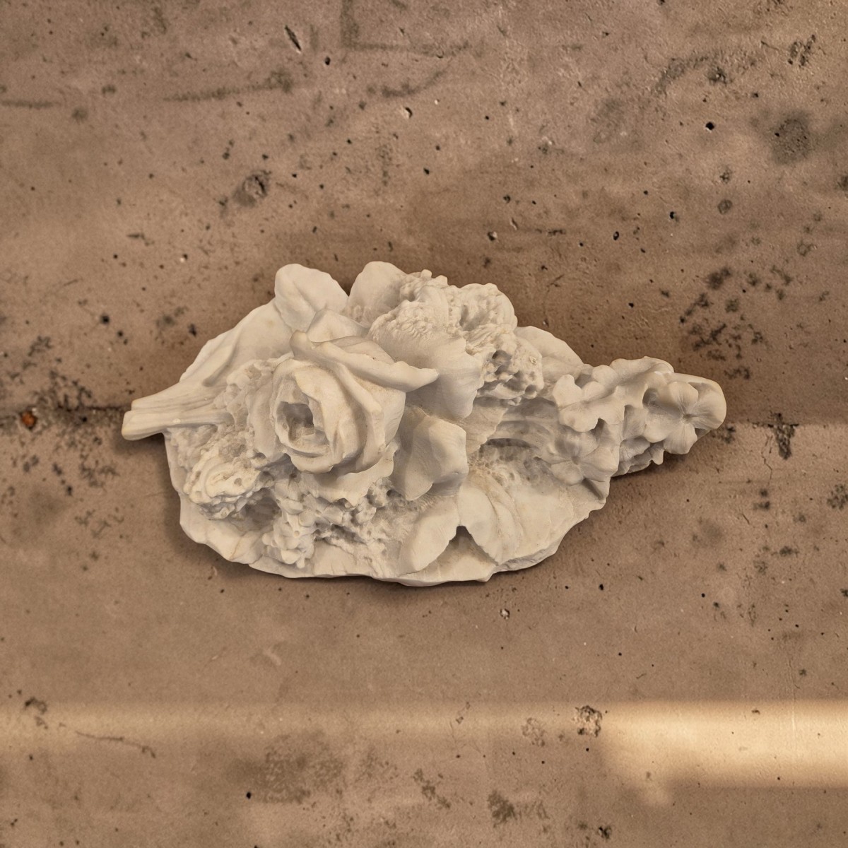 Bouquet di rose, Scultura , Marmo Italia XIX Secolo-photo-2