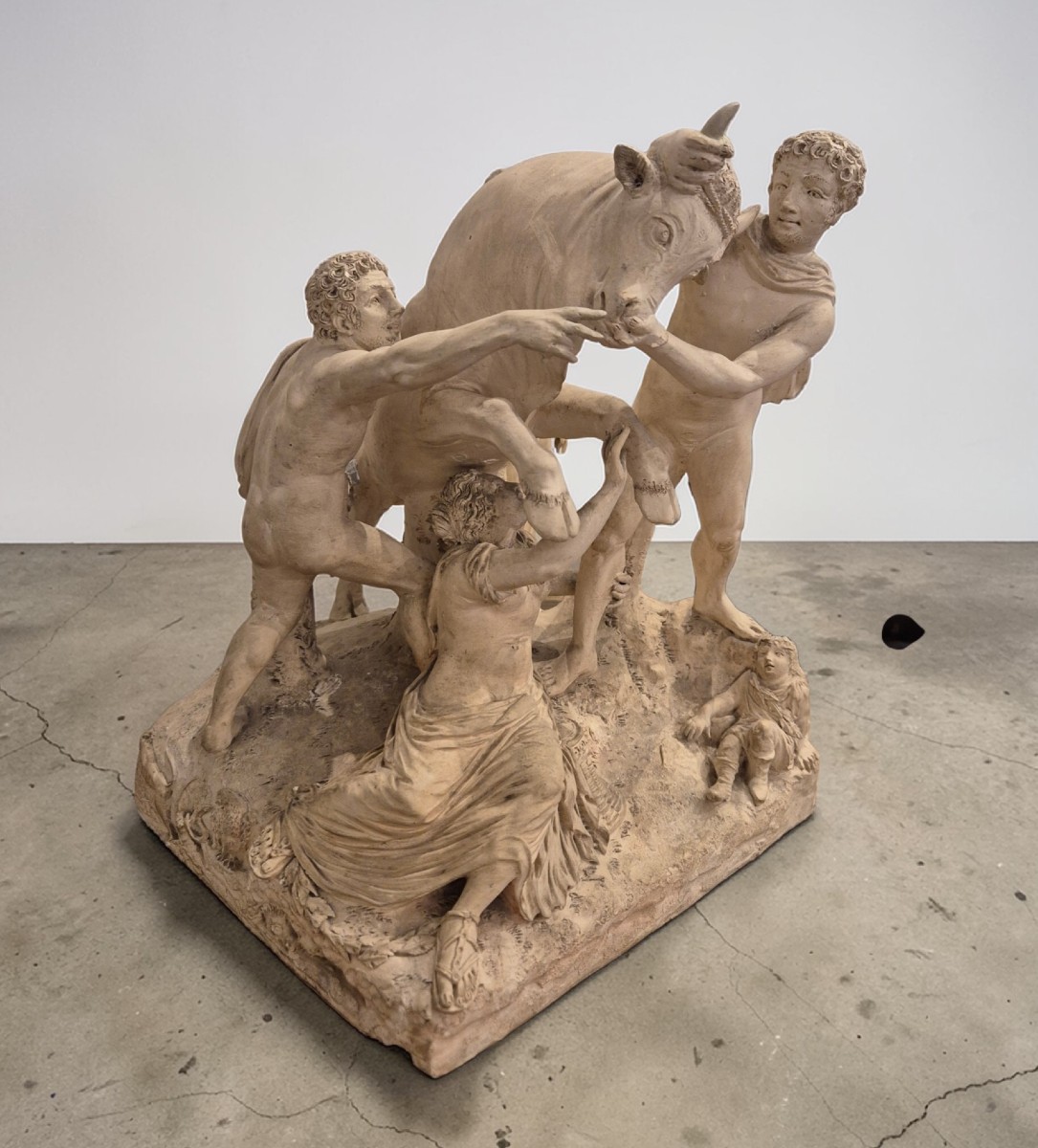 Toro farnese, scultura in terracotta, Italia XIX Secolo grand tour-photo-2