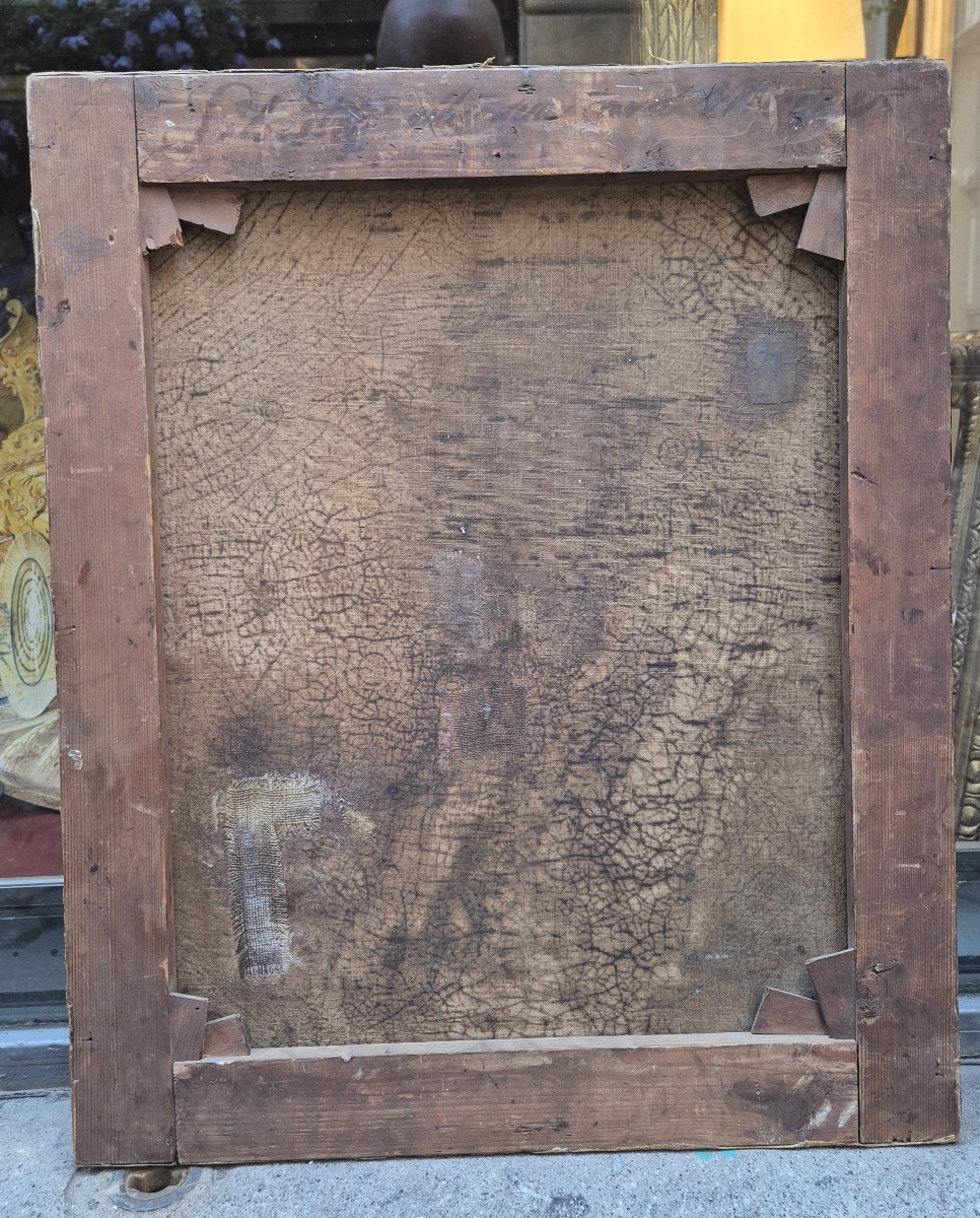 ritratto d uomo con corona da poeta , dipinto Italia XIX Secolo -photo-1