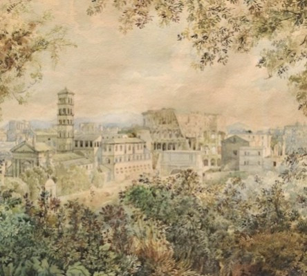 Veduta del Colosseo visto dal Palatino, Dipinto , XIX Secolo Grand tour-photo-2
