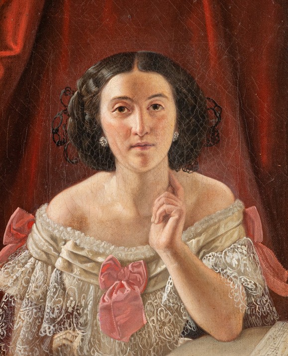Ritratto di cantante, Dipinto Italia inizi XIX Secolo-photo-2