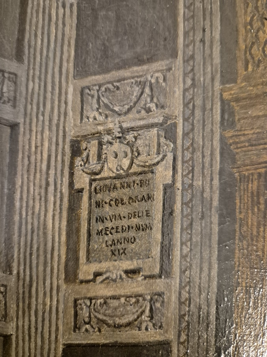 Coppia di vedute del portico del Pantheon , Dipinti Italia XIX Secolo Grand Tour-photo-1