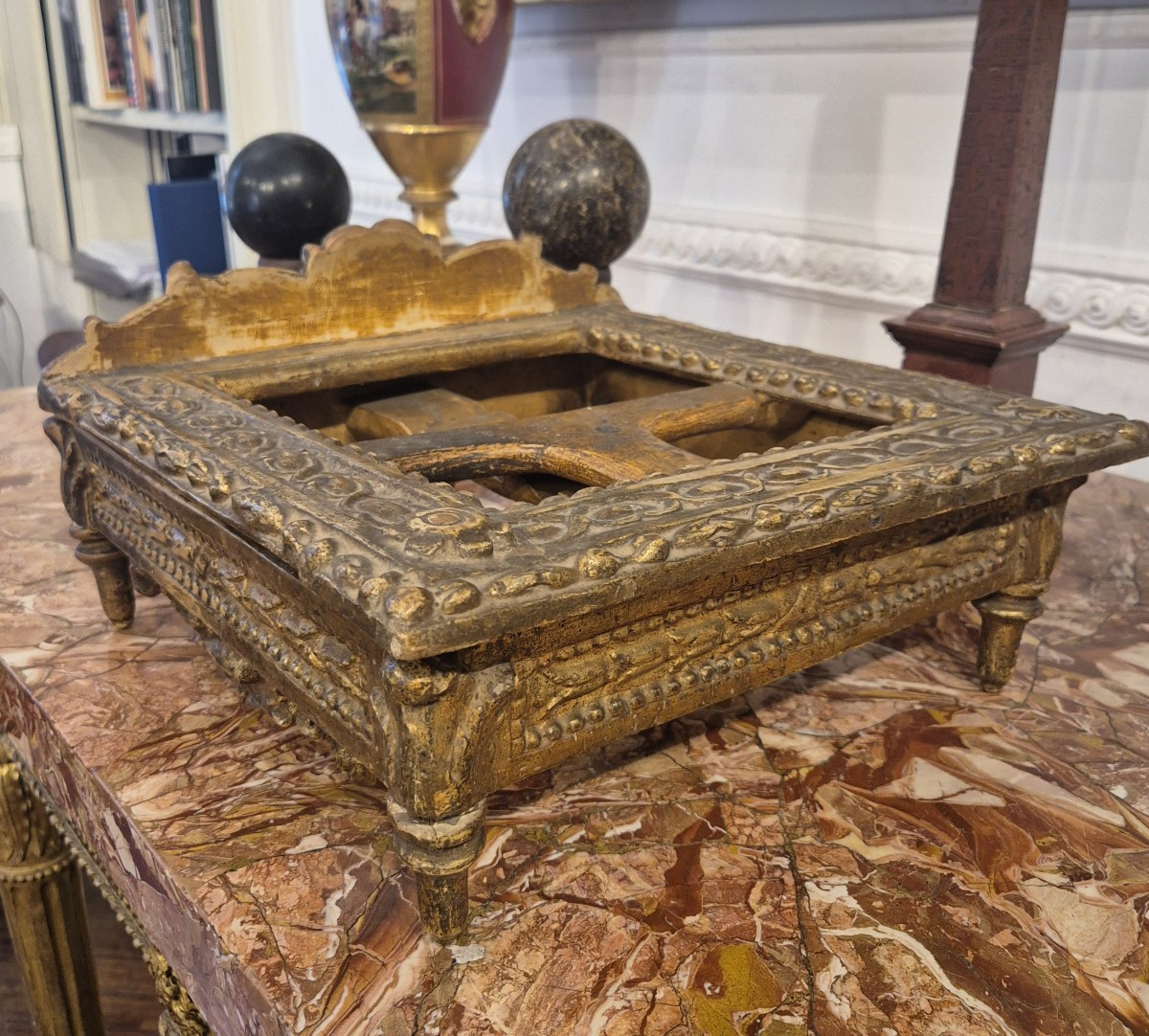 Leggio neoclassico, italia XVIII Secolo  legno intagliato -photo-2