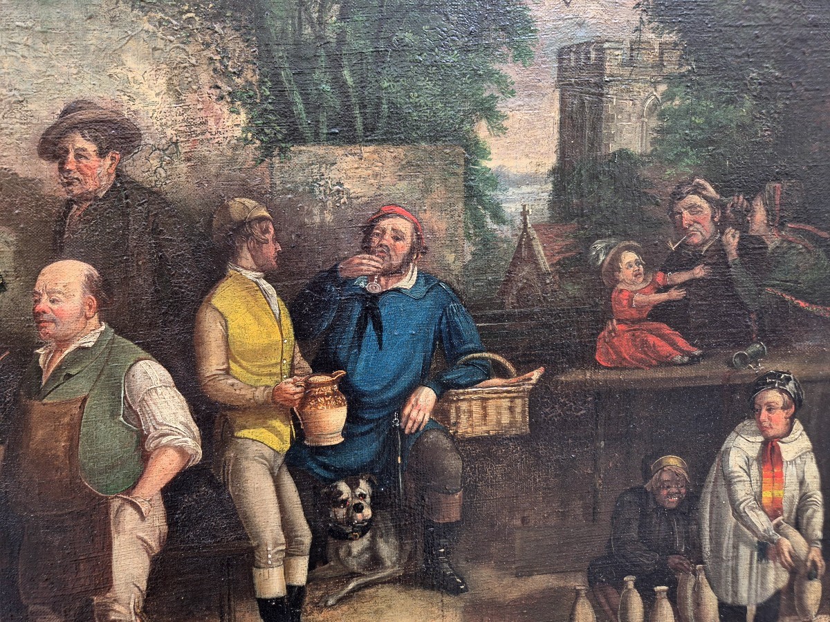 Il gioco dei birilli, Dipinto Italia (?) XIX Secolo -photo-2