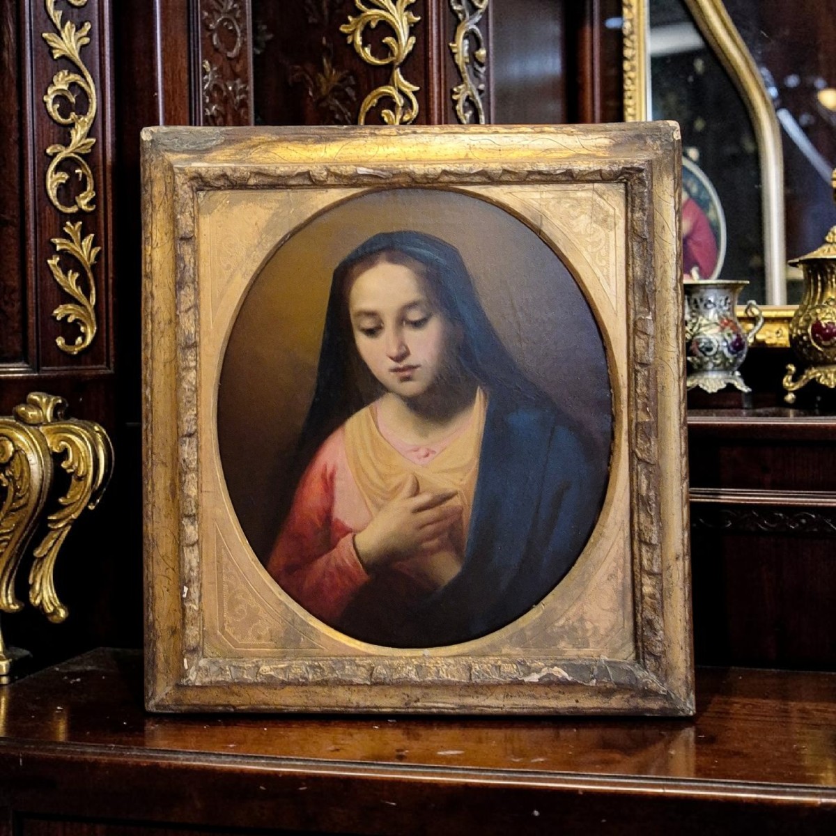 Madonna annunciata, dipinto, Italia XVIII Secolo -photo-2