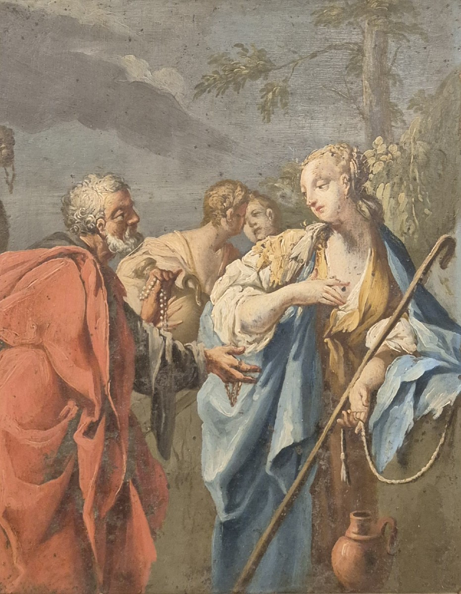Rebecca al pozzo, dipinto XVIII secolo -photo-3