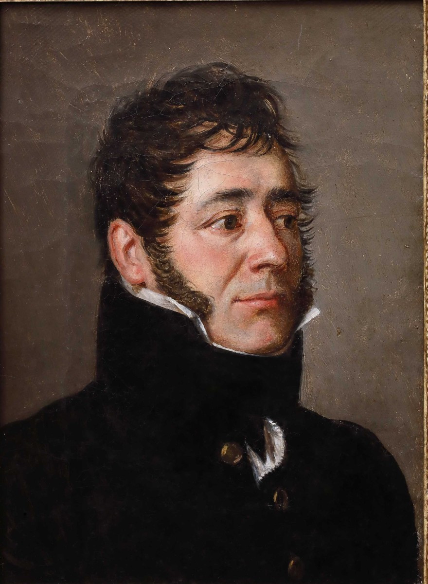 ritratto di uomo, dipinto di J.B Wicar Francia Italia XIX Secolo-photo-2