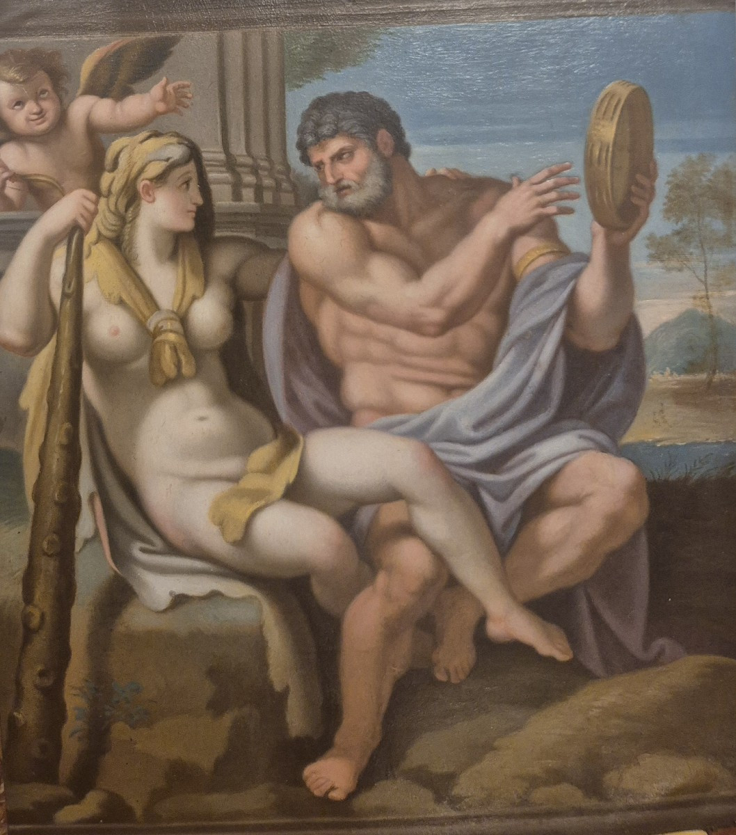 Ercole ed Onfale Dipinto , Roma XVIII Secolo 