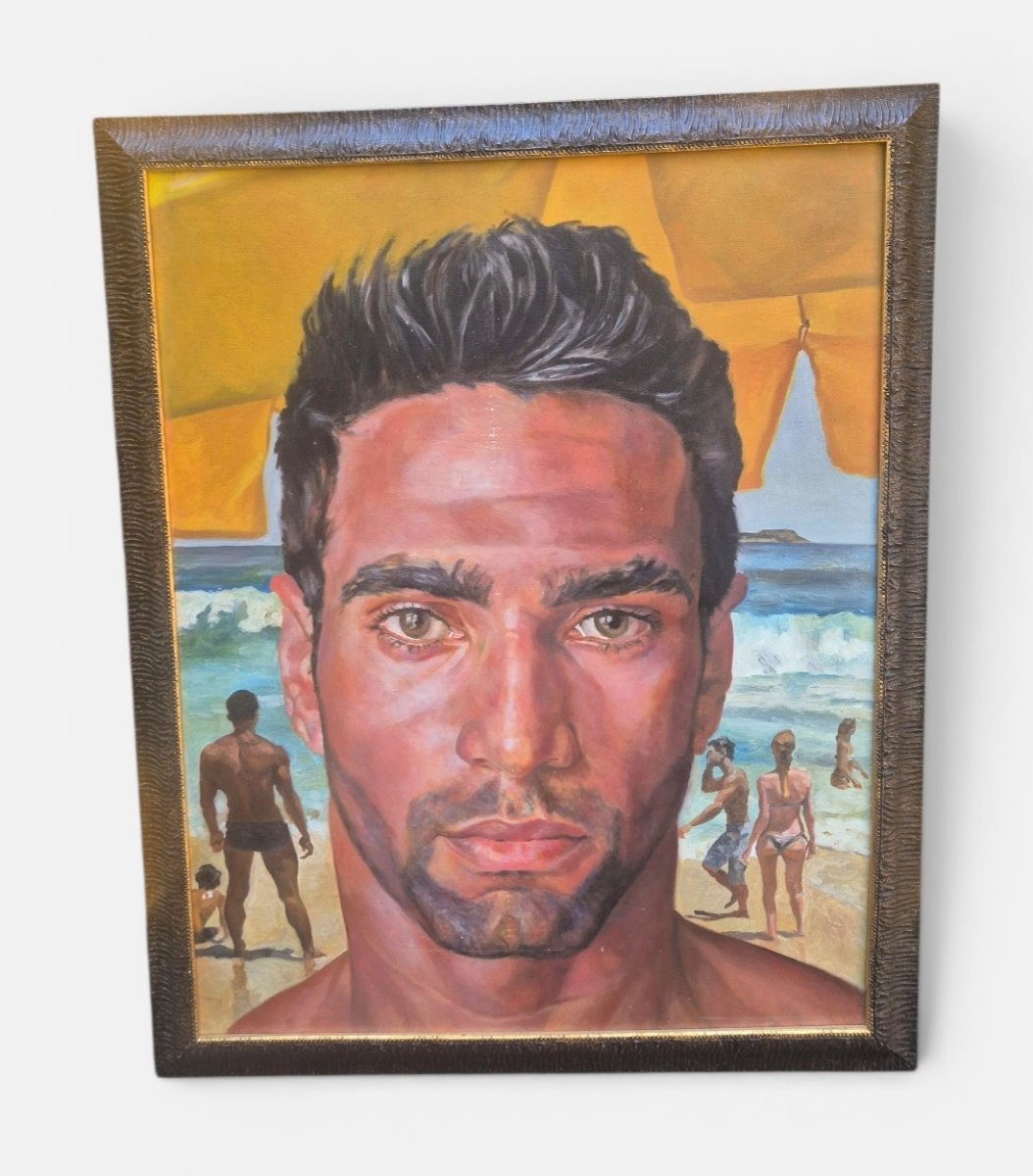 Ritratto di ragazzo brasiliano, dipinto, XXl Secolo 